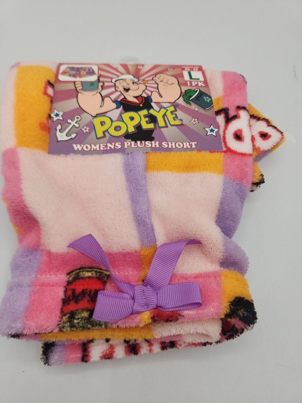 Popeye Women Plush Shorts Multi Color Shorts Size L 30-32 New